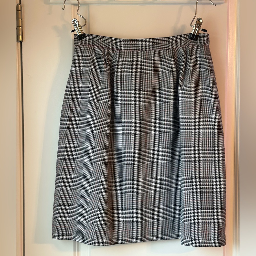 🤎 Worthington Petite Plaid Skirt Pleated Lined Size 8P